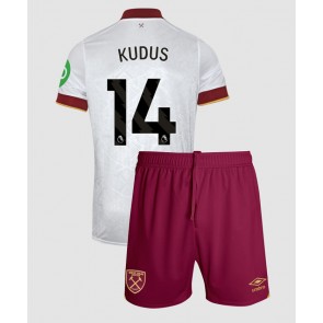 West Ham United Mohammed Kudus #14 Tredje Kläder Barn 2024-25 Kortärmad (+ Korta byxor)